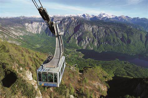 Panorama Bohinjského jezera s horami
