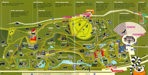 Mapa areálu Zoo a DinoParku Plzeň