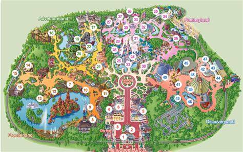 Mapa Disneylandu Paris a okolí Paříže