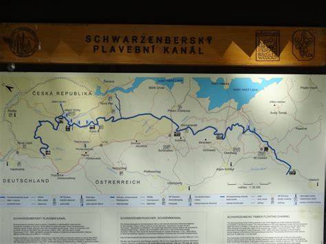 Schwarzenberský kanál Šumava mapa