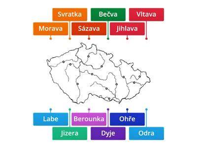 Mapa odtoku řek Polska do moří