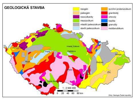 Geologická mapa barevných půd Istrie