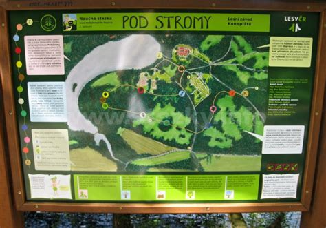 pozůstatky naučné stezky Pod Vyhlídkou II