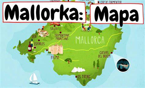 Mapa Mallorky s letovisky a plážemi