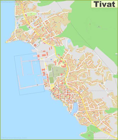 mapa letišť Tivat Podgorica