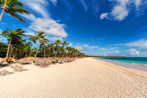 bělostná pláž Bavaro Punta Cana