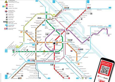 Mapa linek metra a S-Bahn ve Vídni