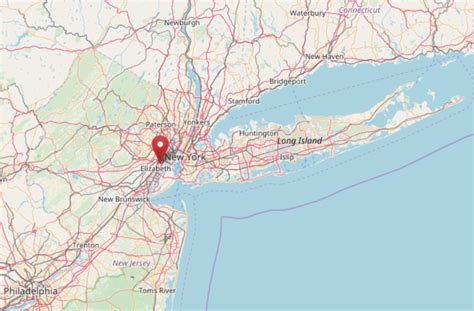Mapa odletových letišť do New Yorku