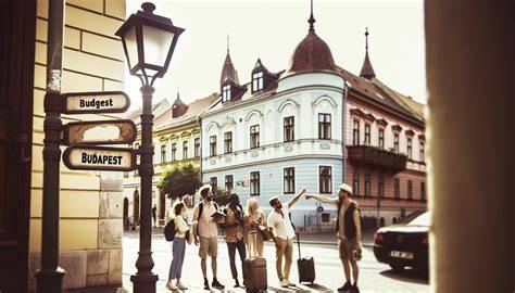 Průvodce s turisty v Pchjongjangu