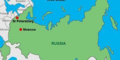 Mapa Ruska Moskva Petrohrad Bajkal