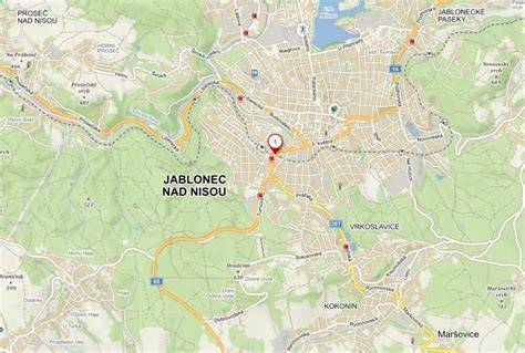 Lesní stezka Jablonec nad Nisou mapa