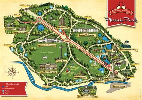 Phoenix Park Dublin mapa atrakce