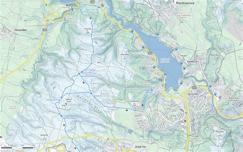 Mapa naučných stezek Brněnské přehrady