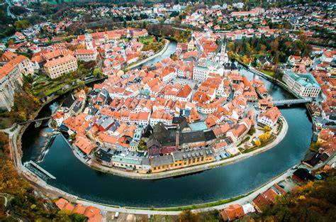 Český Krumlov z pohledu z Vltavy