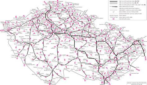 Železniční spojení Rakousko Česko mapa
