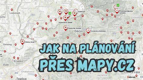 Plánování turistické trasy v mapě