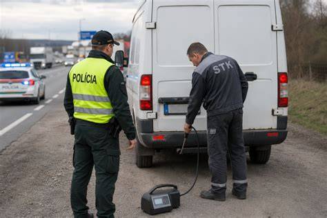 Kontrola dodávky na letištní nákladové rampě
