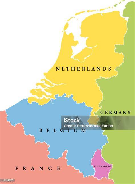 Belgie a Lucembursko mapa regionů