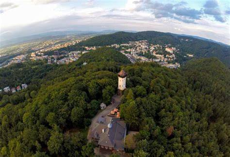 Rozhledna Diana panorama Karlovy Vary