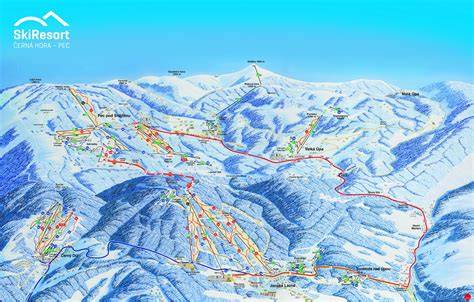 SkiTour Černá hora Pec pod Sněžkou mapa