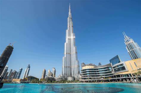 Dubaj panorama Burdž Chalífa letiště