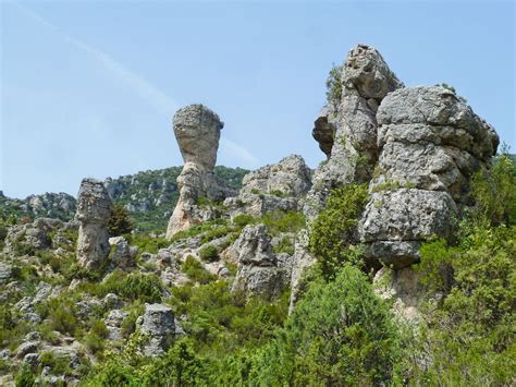 Cirque de Mourèze dolomitové skalní útvary