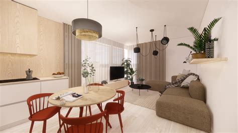 Interiér apartmánu s kuchyňkou