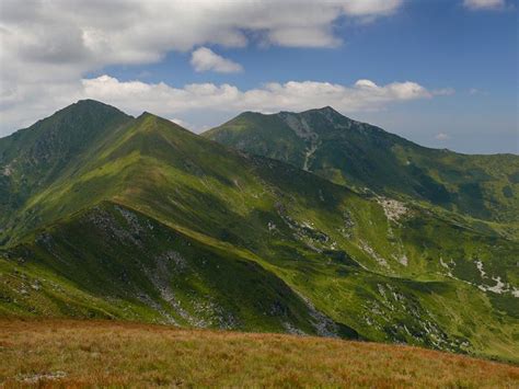 Panorama pohoří Rodna s alpskými loukami