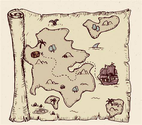 mapa pirátské stezky se stanovišti