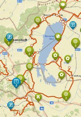 cyklotrasa kolem Neziderského jezera mapa