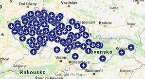 Mapa letišť v Bulharsku