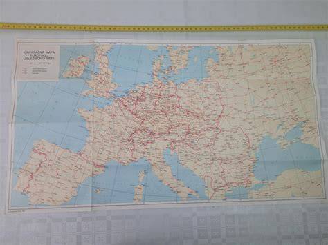 Mapa evropské sítě Interrail