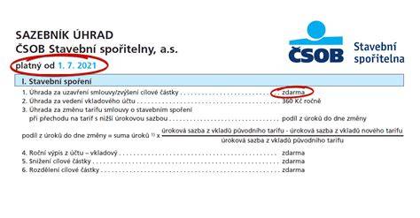 ČSOB stavební spoření bez poplatku