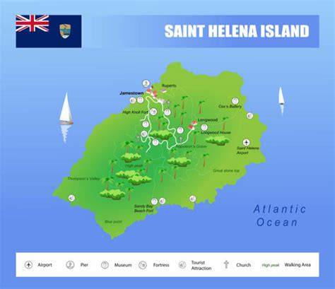 mapa ostrova Svatá Helena