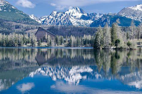 Štrbské pleso panorama Vysoké Tatry