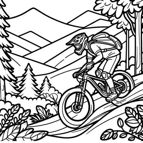 Horský cyklista na sjezdové stezce Tignes