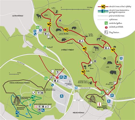 Mapa Národního parku Bavorský les
