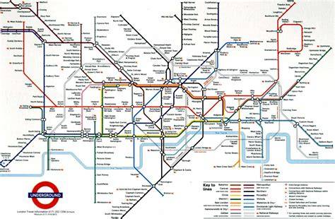 Mapa linek londýnského metra
