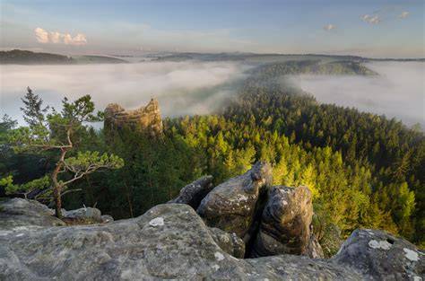 Panorama Jeseníků z horské vyhlídky