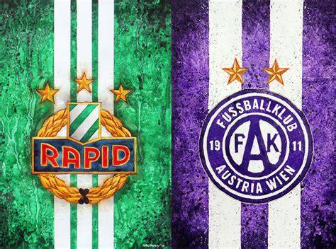 Derby Rapid Vídeň Austria fanoušci