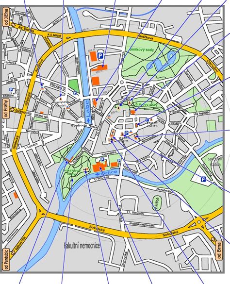 Mapa dopravních staveb Hradec Králové