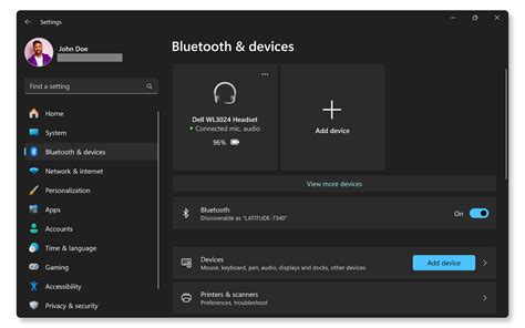 nastavení dynamického zámku Windows Bluetooth