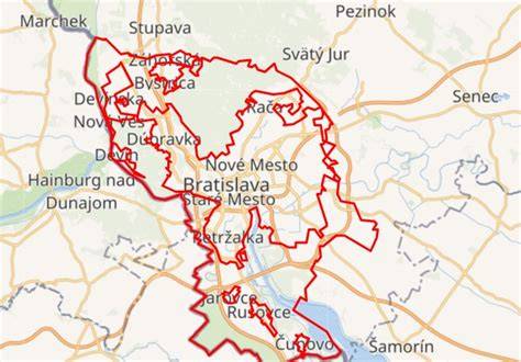 levné výlety z Bratislavy mapa