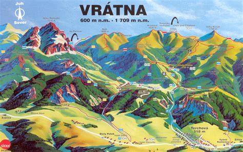 Vrátná dolina Malá Fatra mapa