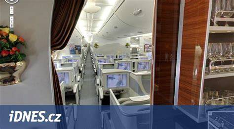 Interiér kabiny Airbus A380 dvě paluby