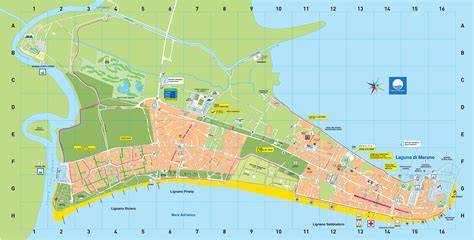 Mapa Lignano Sabbiadoro a okolí
