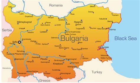 Slunečné pobřeží mapa Bulharska
