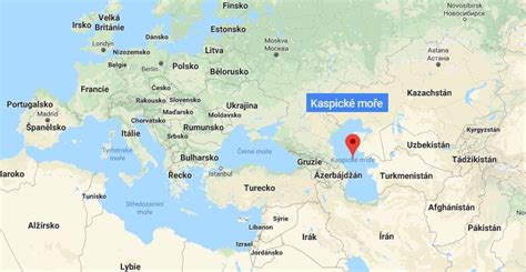 Mapa Kaspického moře a okolních států